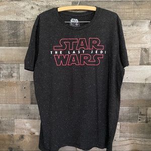 Star Wars The Last Jedi graphic logo galaxy tee